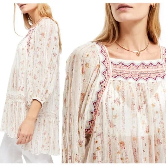 Free People Dance Magic Boho Tunic S - Picture 2 of 7